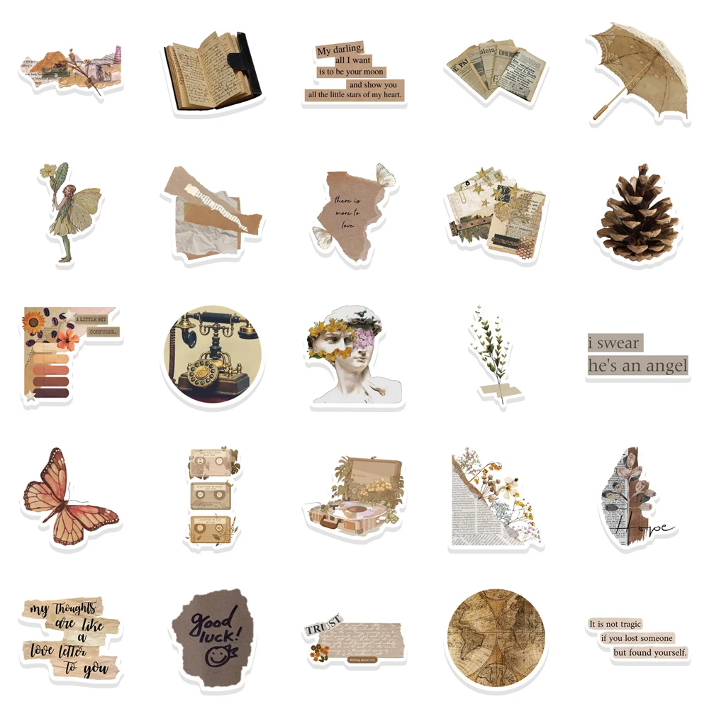 Рисунок 4 - винтажные наклейки-коллажи