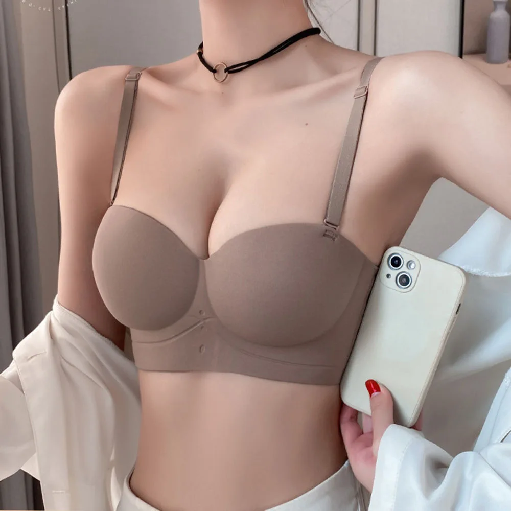 

Half-cup underwear, small breast push-up and enlargement, seamless bra, strapless, non-slip, top support, secondary breasts, ant