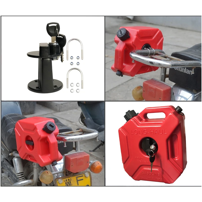 Petrol Can 3L/5L Universal Petrol Cans with / without Bracket Lock Cars Motorcycle Fuel Tank Gas Spare Jerry Can Gasoline Oil Container
