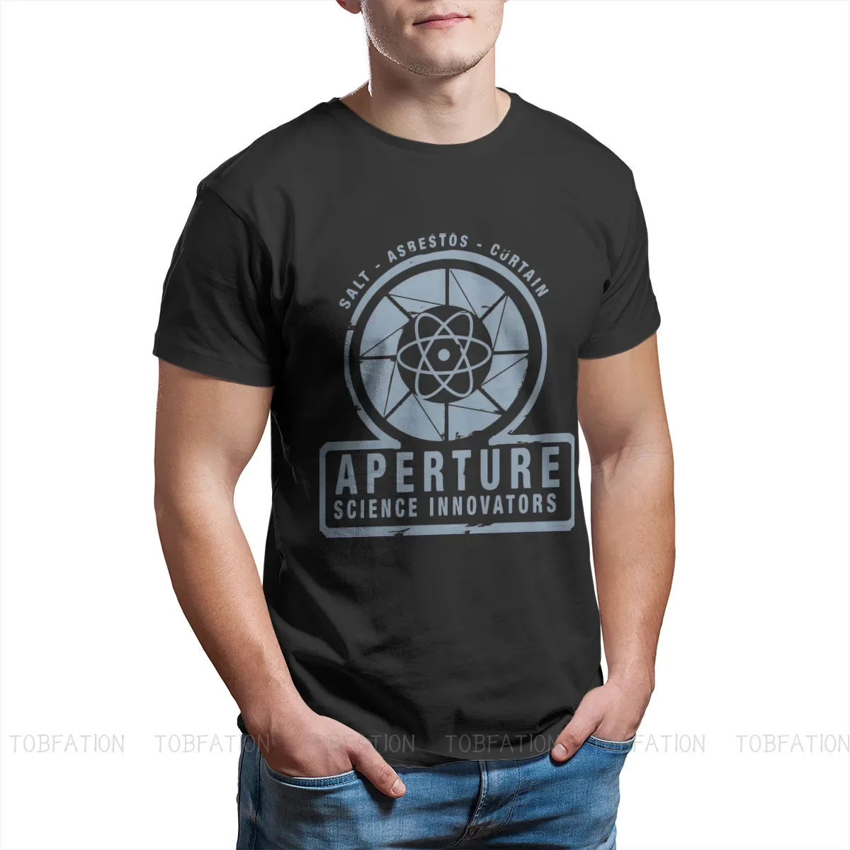 

Апертура наука футболка для мужчин портал игра Chell Atlas P-Body Camisetas модная футболка мужская с принтом свободная