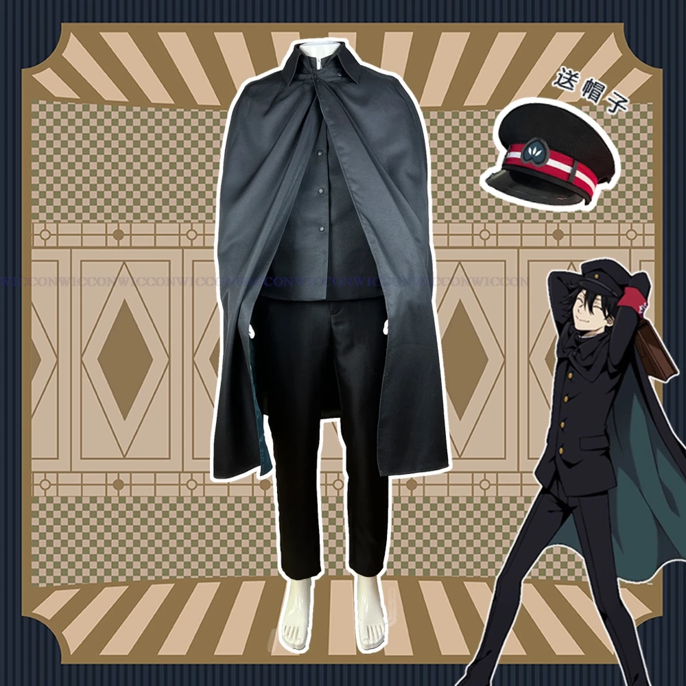 

Bungo Edogawa Ranpo Cosplay Costume Detective Uniform Outfits Hat Black Suit Stray Dogs Edogawa Rampo Wig Women Men Hallowen Cos