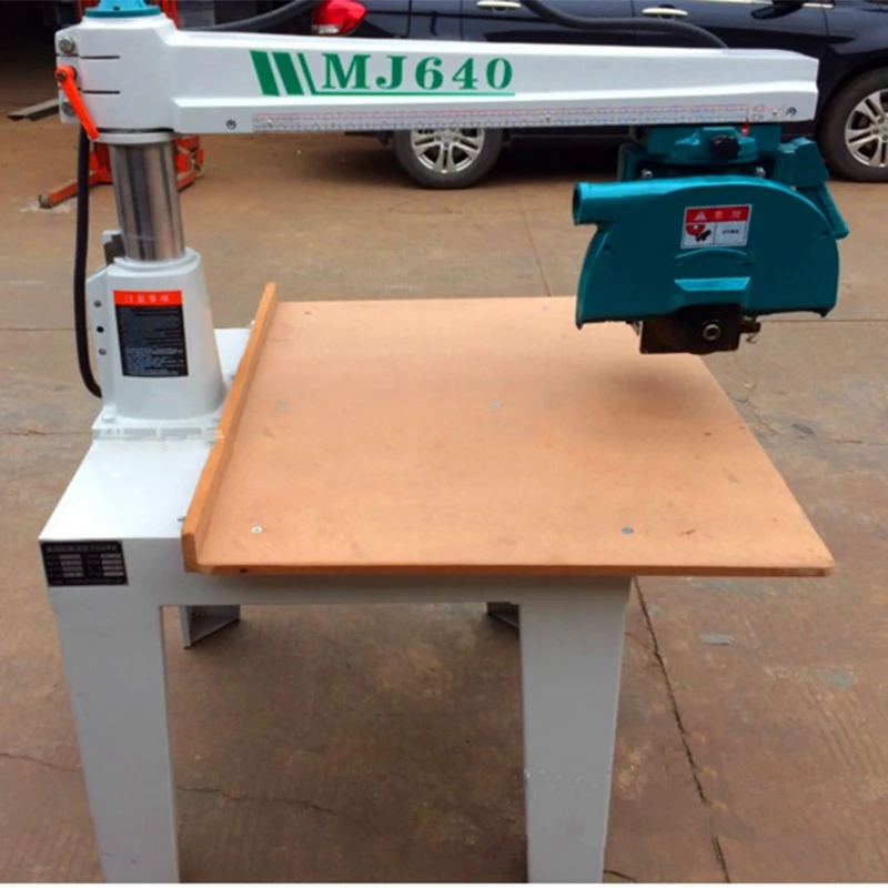 MJ640 Woodworking Rocker Saw Circular Radial Arm Saw Machine Electric Cutting Machine Power Tools 2.2KW 4
