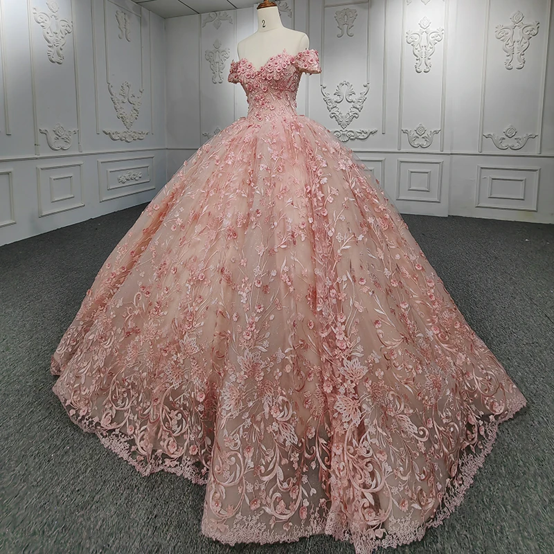 Quinceanera Dresses Ball Gown Flower Vestidos De 15 Años Pink Sweetheart Beading DY9946 Evening Party Dress 2022 bar mitzvah 3