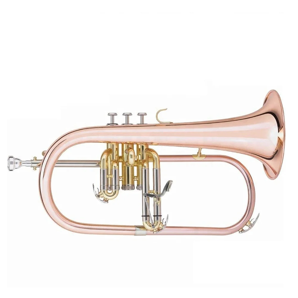 SEASOUND Professional BB Flugelhorn High Quality Phosphorus Copper Brass Body With Lacquer Surface JYFG410PC