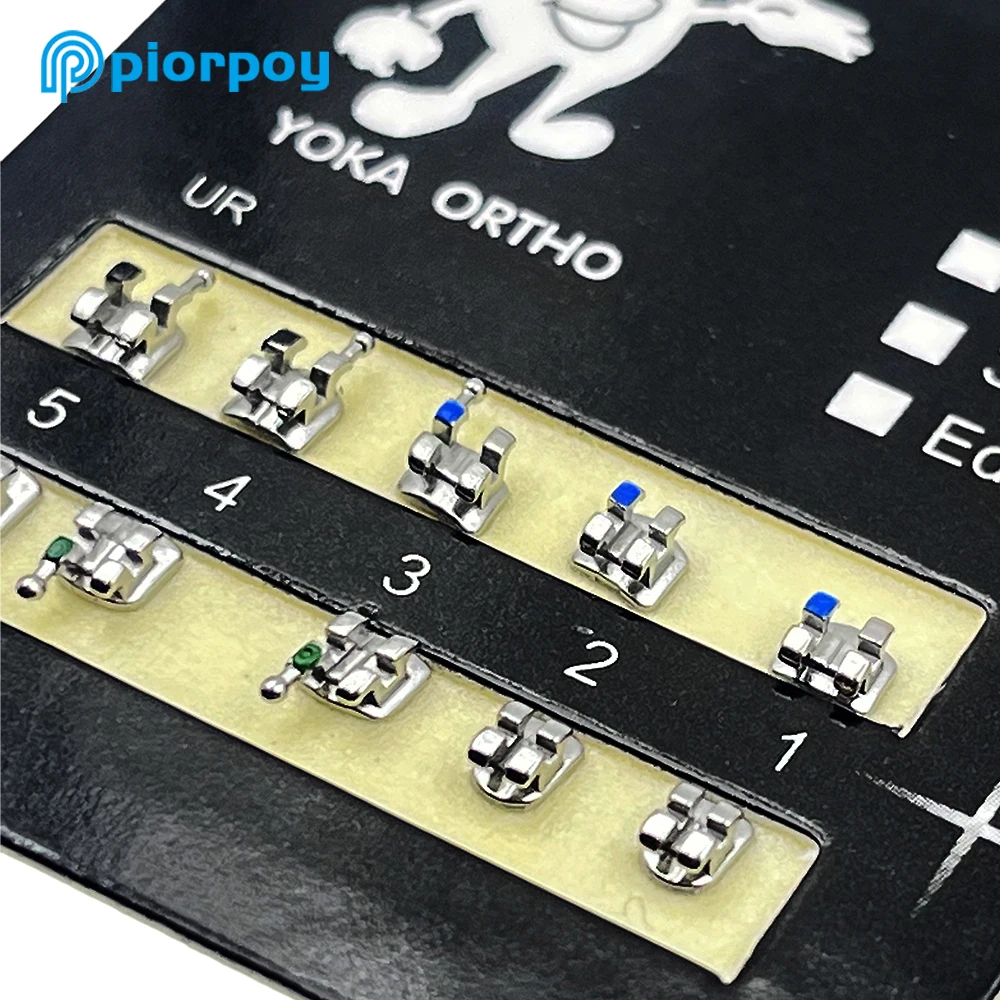 Kit Brackets De Ortodoncia Roth 0.022 - Incluye Brackets, Lazos Y Arco De Alambre NiTi - Para Odontología
