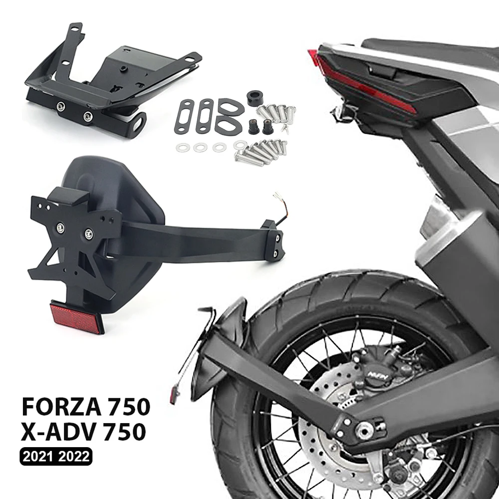 

For Honda X-ADV XADV 750 XADV750 FORZA 750 Forza750 2021 2022 Motorcycle License Plate Frame Holder Wheel Mudguard Fender Kit