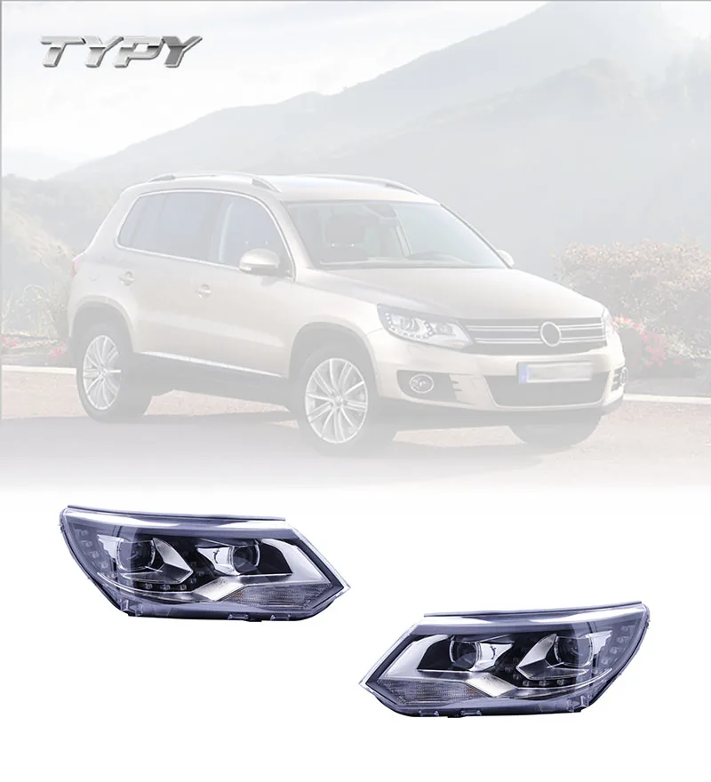 

Автомобильная система освещения, фары, Модифицированная головная лампа, дневные ходовые огни для VW Tiguan 2013-2017