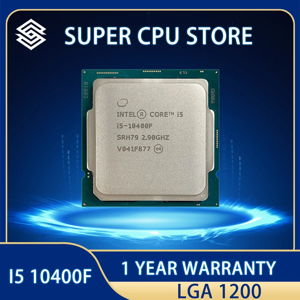 Intel Core i5-10400F i5 10400F CPU Processor 65W 2.9 GHz Six-Core  Twelve-Thread LGA1200