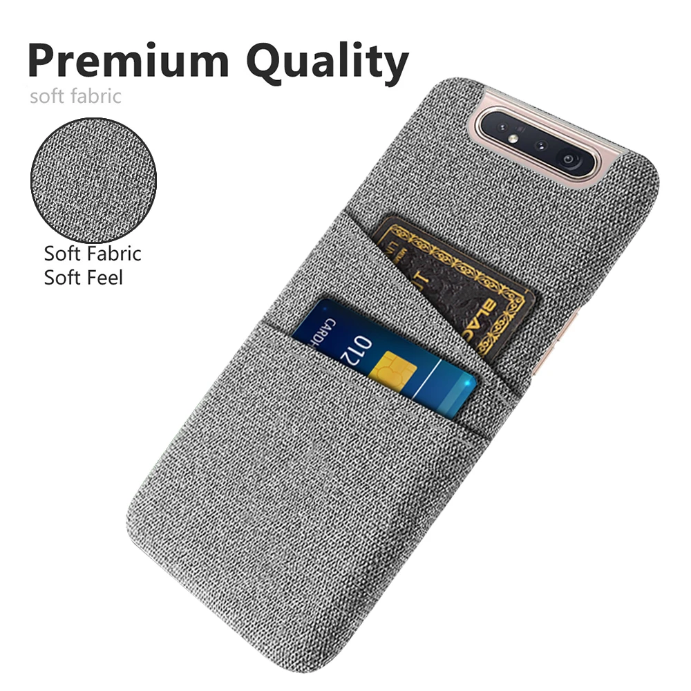Luxurious Dual Card Fabric Cloth Case