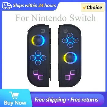 Manette Joycon Nintendo Switch contrôleur LED RGB, BT 5.2