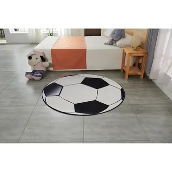 Football Shape Machine Washable Extra Soft Printed Decorative Area Rug 5