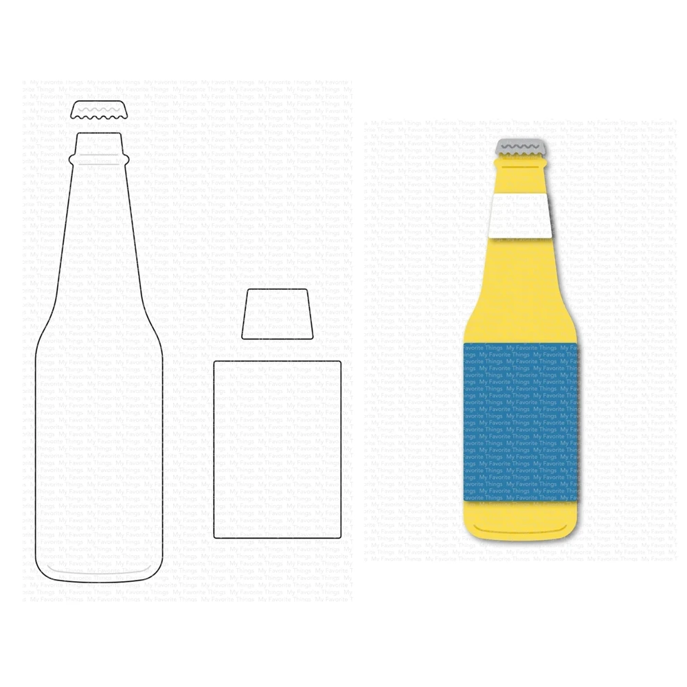 

December 2023 Release Longneck Bottle Cutting Dies Scrapbooking for Paper Making Frame Card Crafts no Clear Stamps