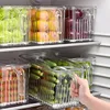 Luxury Sealed Lid Refrigerator Storage Boxr Light Luxury Large Capacity Sealed Refrigerator Cooler 4