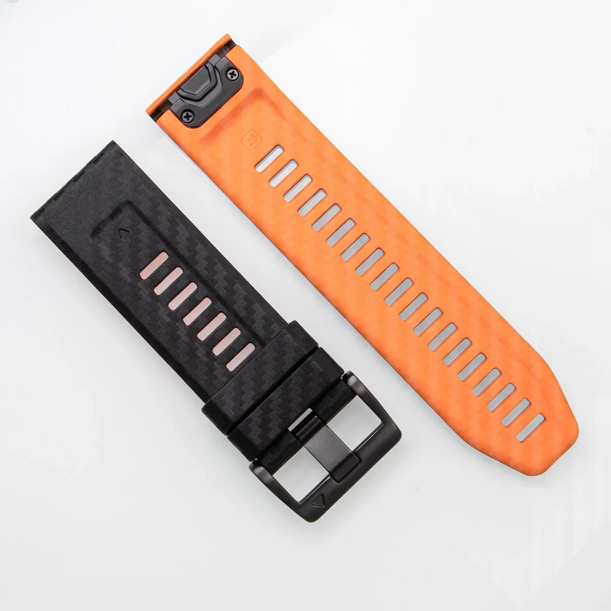 Carbon Fiber Silicone Quick Release Watch Band Replacement Strap