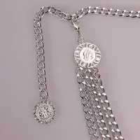 Antique Jewelry Ethnic Style Body Chain Adjustable Retro Metal Chain Belt Body Accessory Sunflower Round Waist Chain Women 4