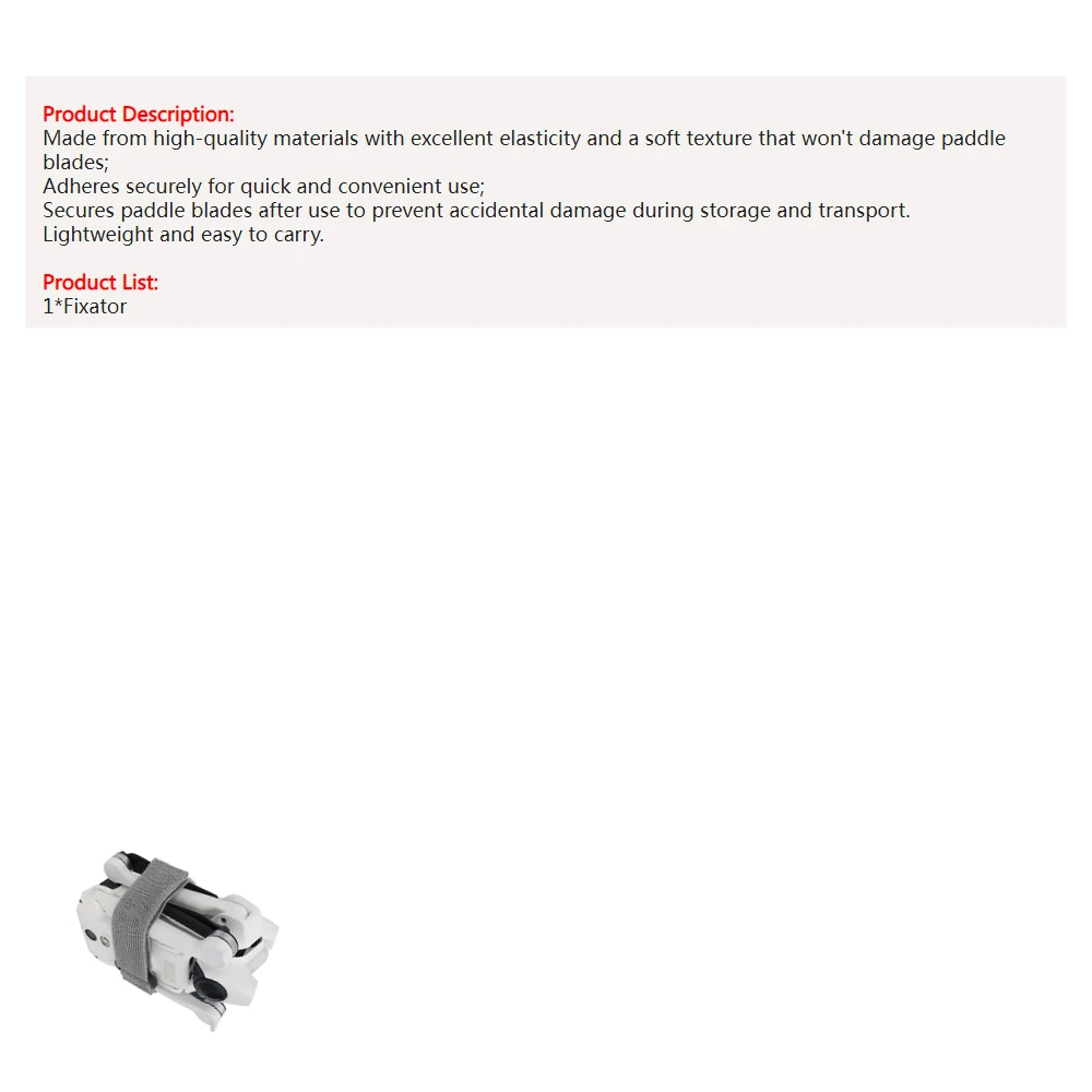 Sangle d'hélice élastique pour drone A1 - Protection et fixation