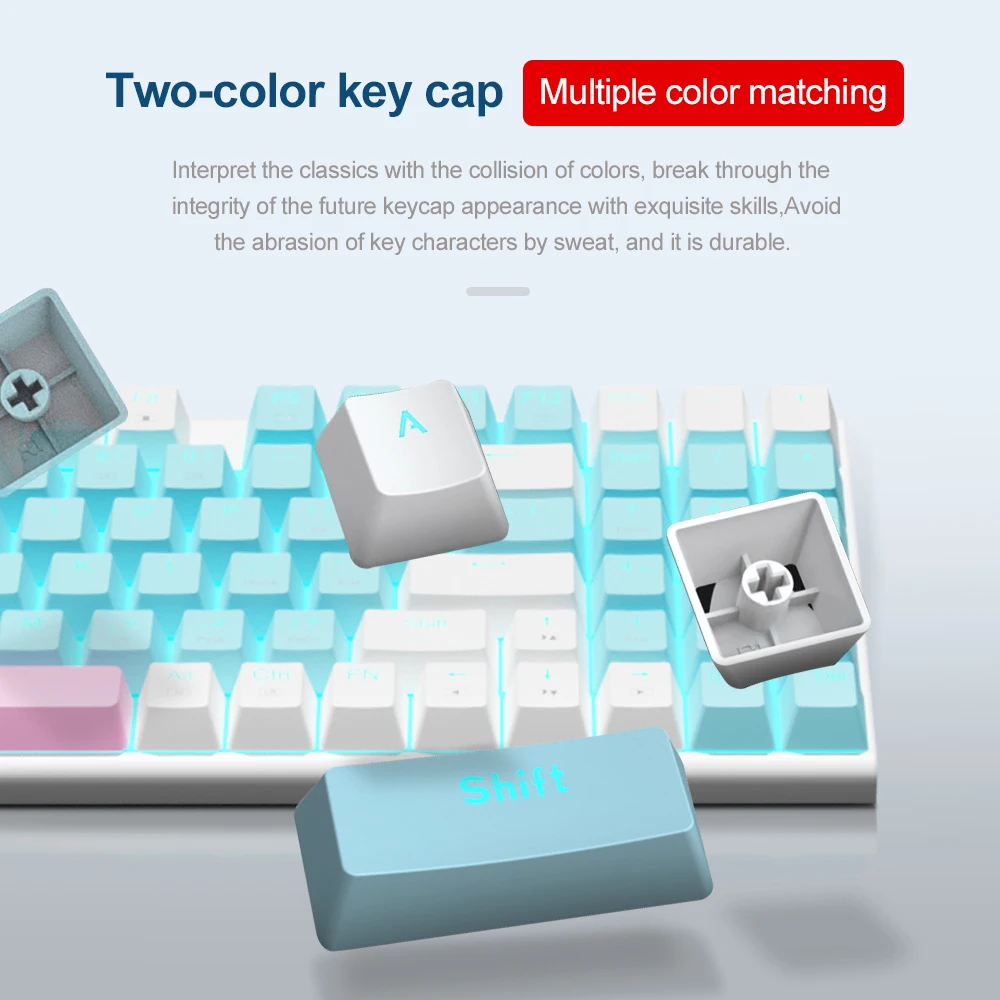 E-YOOSO Z19 USB Mechanical Gaming Keyboard Blue Red Switch 94 Keys