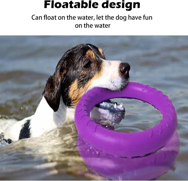 Durable Dog Flying Disc Chew Toy - Floating Fetch Toy for Medium/Large Aggressive Chewers, Interactive Pool Toy for Training & T 5