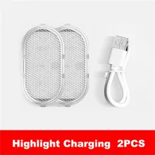 

2X Car LED Lighting Reading Light Touch Sensor Induction Colorful Decoration Atmosphere Lamps USB Charging Ambient Light Lamps