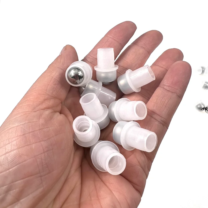 50pcs Stainless Steel Roller Balls for Roll on Bottles Replaces Roller Tops with Metal Balls Fits 16mm Bottle