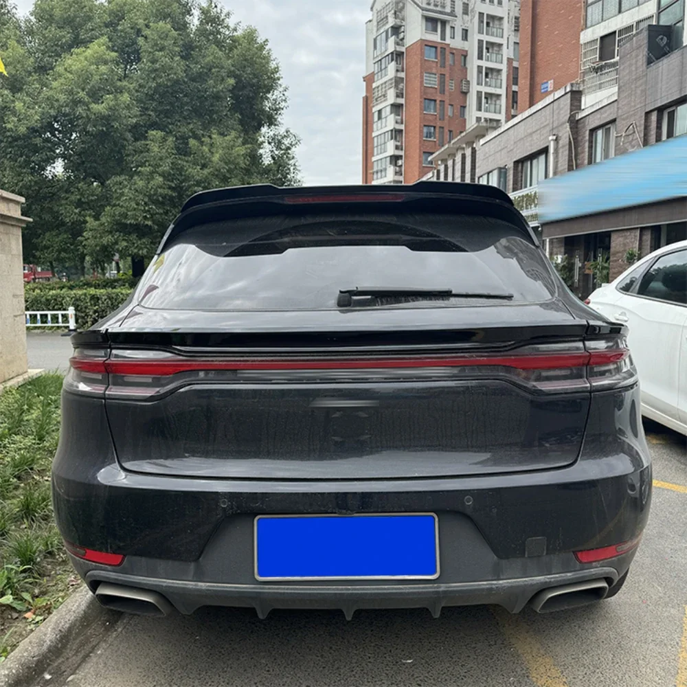 Spoiler Per Porsche Macan 2018-2023 - In Fibra Di Vetro FRP, Nero Lucido, Per Bagagliaio - Foto 9