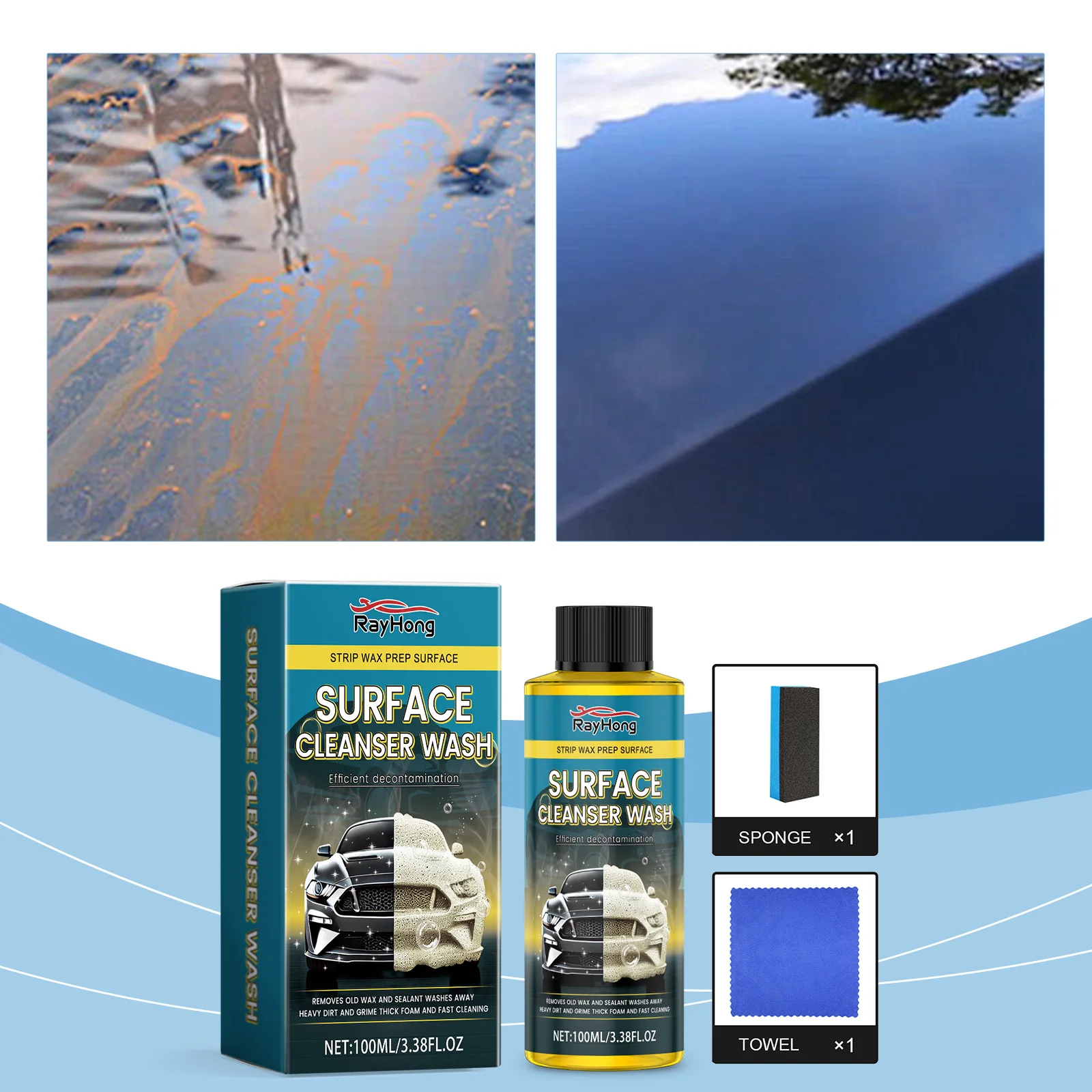 Clean Car Wash Fluid with a Mild Formula That Does not Damage the Paint of Cars Trucks, SUVs RVs, and Protective Cleaning Fluids