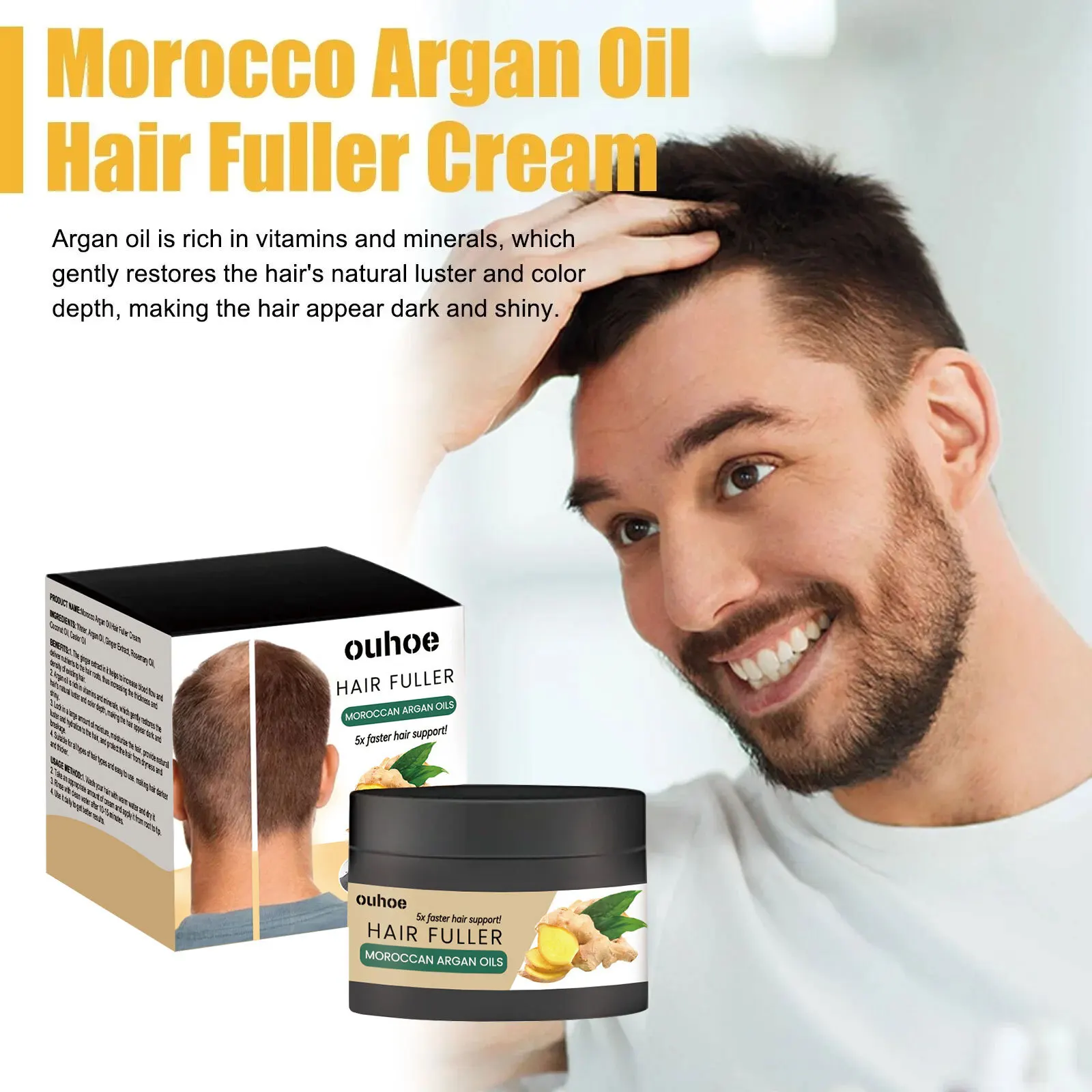 Hair Growth Cream Anti Hair Loss Baldness Scalp Treatment Prevent Dry Thinning Nourishing Repairing Men Strengthening Cream
