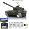 Heng Long 1/16 Scale 7.0 RC Battle Tank Model FPV T72 3939 360° Turret Rotation Armor First Person View System TH20571-SMT1 1