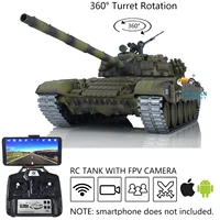 Heng Long 1/16 Scale 7.0 RC Battle Tank Model FPV T72 3939 360° Turret Rotation Armor First Person View System TH20571-SMT1 1