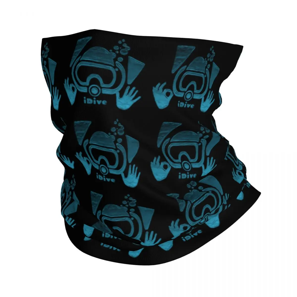 

Scuba Dive Blues Bandana Neck Cover Printed Diver Sea Snorkeling Sports Diving Mask Scarf Balaclava Fishing Adult All Season