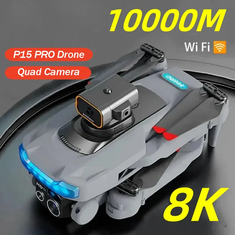 Drone 4K HD Professional Obstacle Avoidance Optical Flow Dual Camera Aerial Photography Fold P15 PRO quadcopter