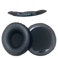 Premium PU Leather Headband and Earpad Replacement Kit (Black Set)