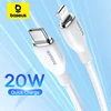 Baseus TPE كابل 20 واط USB C لهاتف IPhone 14 13 12 11 Pro Max XS سريع من النوع C إلى سلك تاريخ الإضاءة لجهاز iPad Macbook
