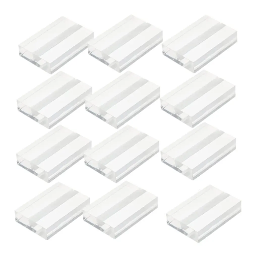 12X Acrylic Card Holders Table Number Stands Clear Sign Holders Photos Desktop Office Meeting Setting Banquets suction cup base clip card holder clear sign clips refregerator price display clamp
