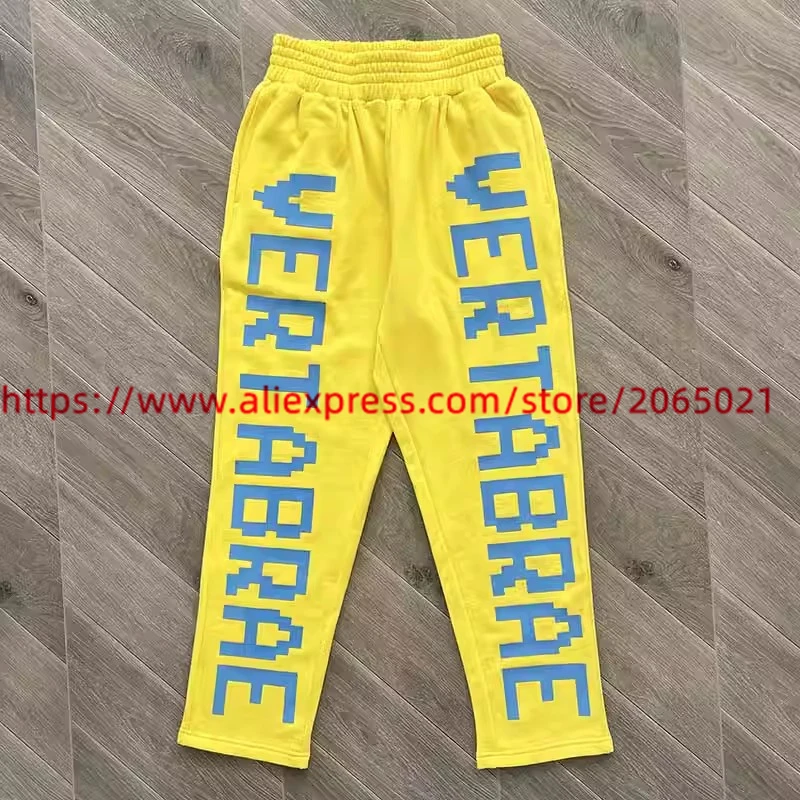 Puff print Vertabrae Letters Sweatpants Men Women 1:1 Best Quality Jogger Drawstring Pants