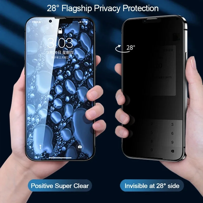 Premium Privacy Tempered Glass Screen Protector with Auto Install Kit - Anti-Spy Technology for Ultimate Screen Security
