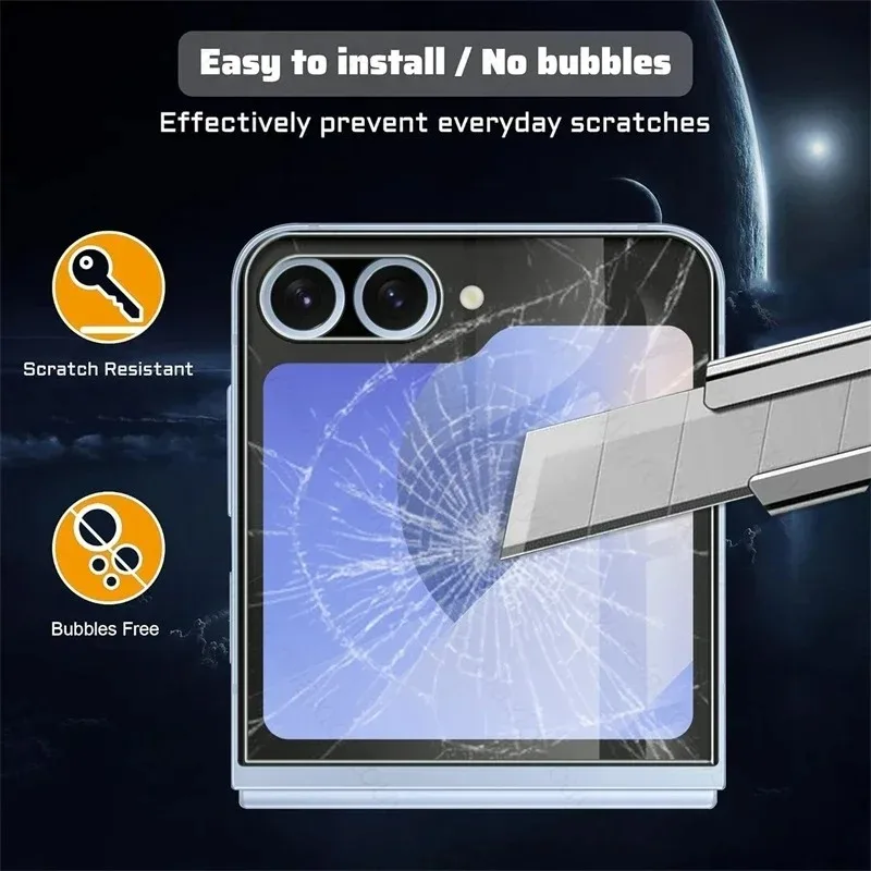 Hinge Protection Case for Samsung Galaxy Z Flip 7 6 5 Clear Shell Tempered Glass Shockproof Back Cover for Z Flip7 Flip6 Flip5