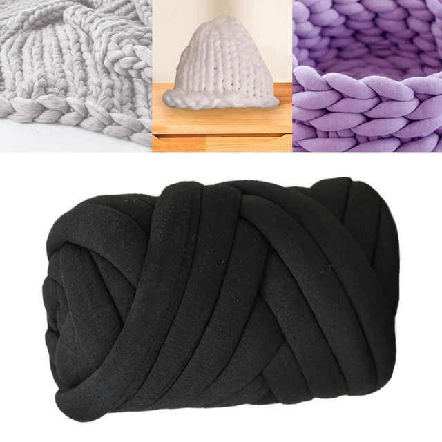 Chunky Cotton Tube Yarn, 1.5 inch thick  Arm knitting yarn, Chunky knit yarn,  Chunky yarn