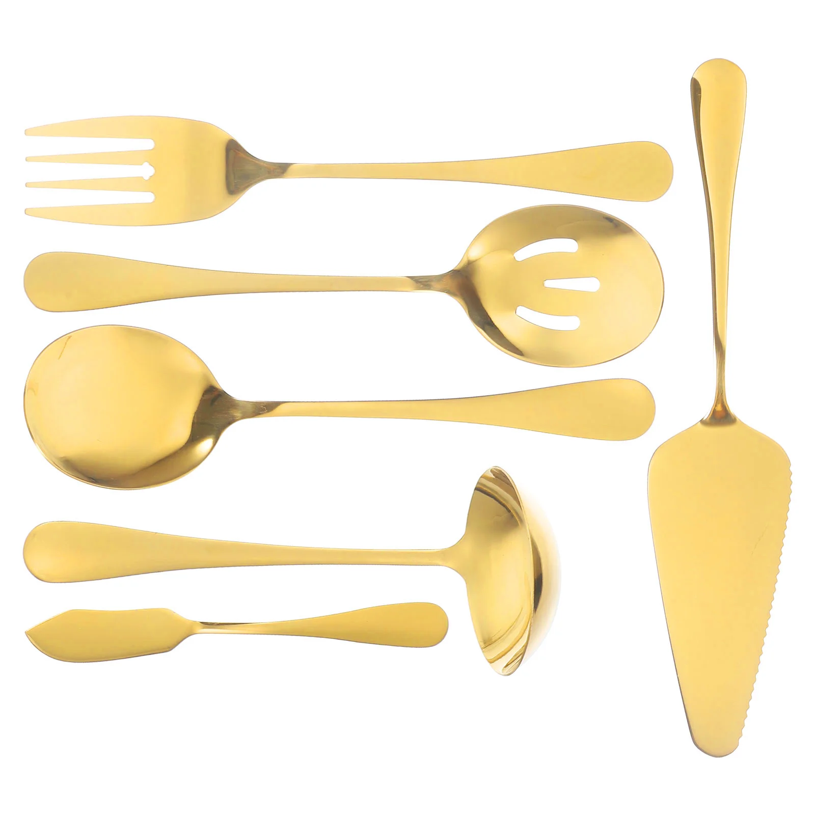

1 Set of Party Cutlery Set Forks Spoon Flatware Serving Kit Stainless Steel Tableware