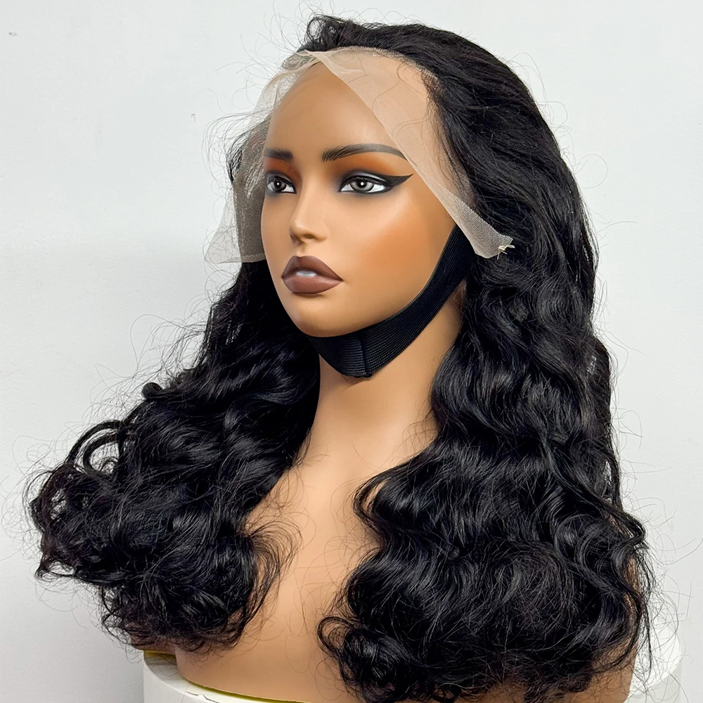 Bouncy Loose Wave Wavy Curly Wigs 280% Density Double Drawn 100% Human Hair Big Wave 13x4 Lace Frontal Human Hair Wigs For Women