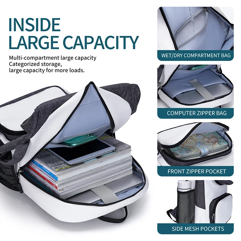 Sports Tennis Paddle Backpack Foldable Squash Badminton Racket Bag Padel Racquetball Carrying Handbag For Men Women Sports Bags 5