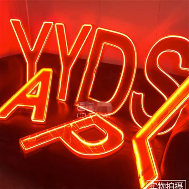 LED Lighting Luminous Alphabet Letter BOTTLE PRESENTER VIP Service Neon Sign for Wedding NightClub Party Lounge Bar