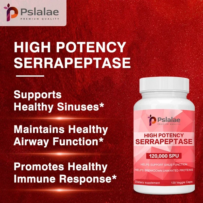 High Potency Serratiopeptidase Promotes Healthy Sinus and Respiratory Tract Function and A Healthy Immune Response for serratiopeptidase supplement
