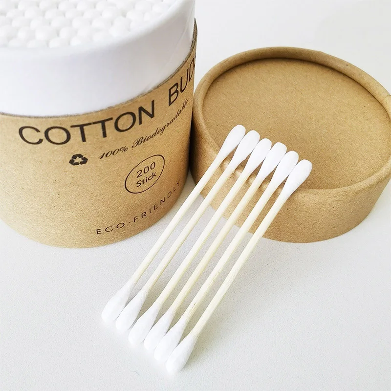 200pcs Double Head Cotton Swab Women Makeup Cotton Buds Tip For Wood Sticks Nose Ears Cleaning Health Care Tools 5