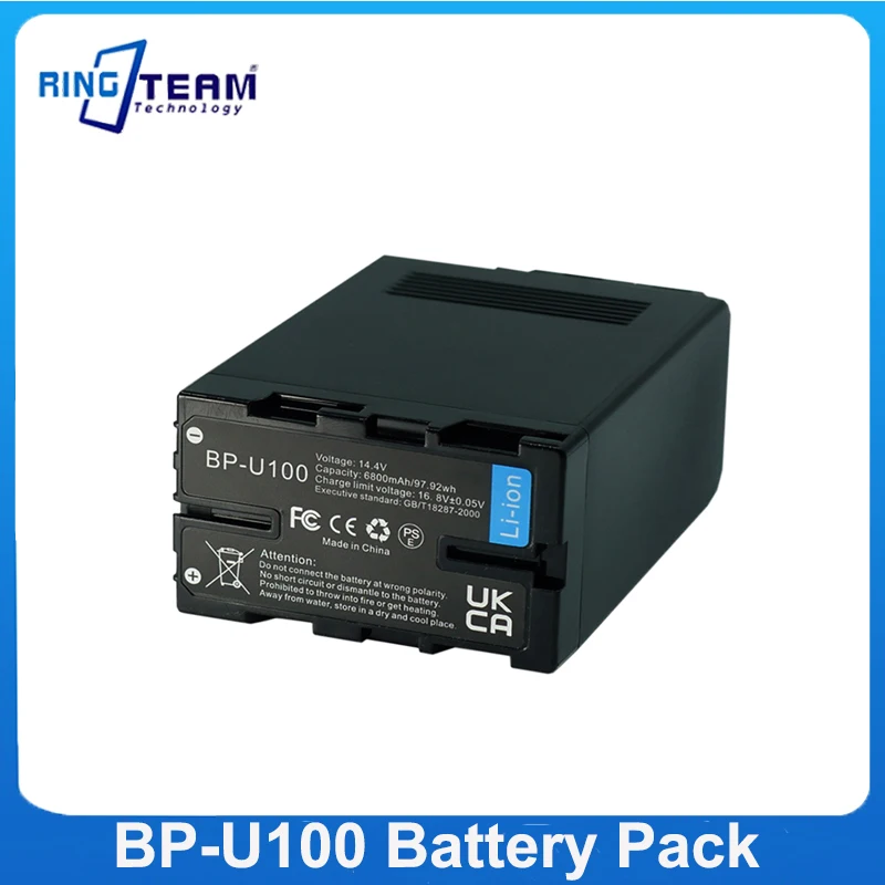 

6800mAh BP-U100 battery for Sony camera EX260 EX280 Z280 FS5 7 FX6 Z190 EX1R EX200 BP-U30 U60 U70 U90 with D-TAP charger