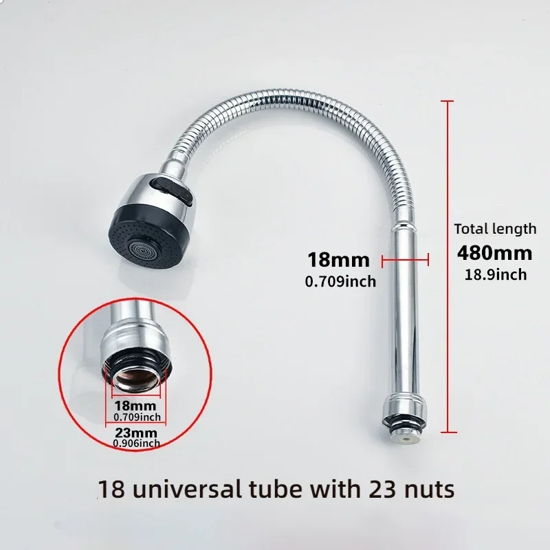 Kitchen Faucet Plumbing Hose Universal Tube Stainless Steel Faucet Can Be Shaped Deformation Tube Splash Faucet Kitchen Faucet A