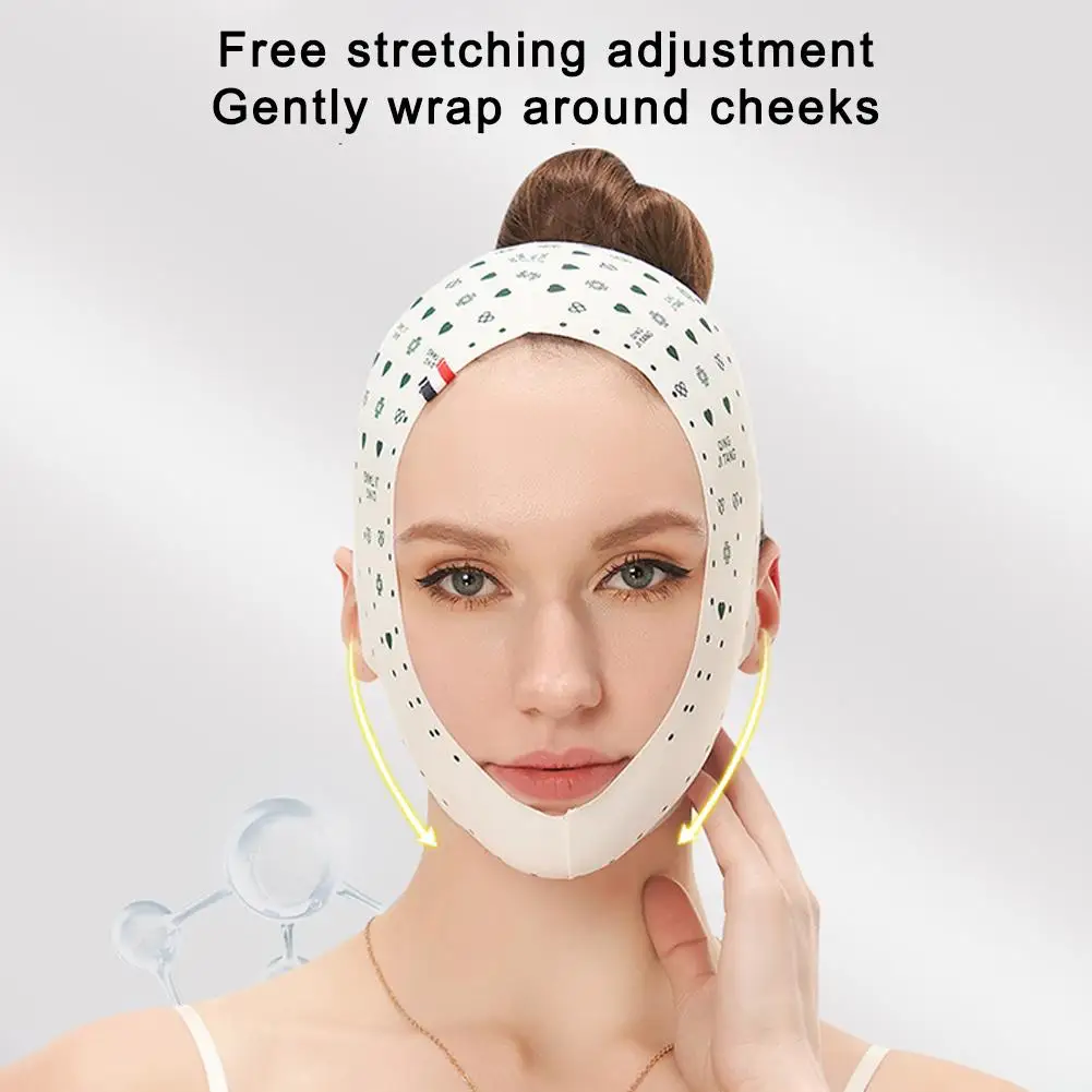 통기성 V 페이스 밴드, 뺨 리프트 업, 얇은 마스크, 이중 턱 감소, V 라인 쉐이핑 붕대, 주름 방지, 얼굴 슬리밍 스트랩