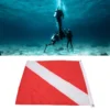 49x59cm Red White International Diving Flag Bright Colors Nylon Diver Down Flag For Underwater Activities 1