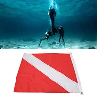 49x59cm Red White International Diving Flag Bright Colors Nylon Diver Down Flag For Underwater Activities 1