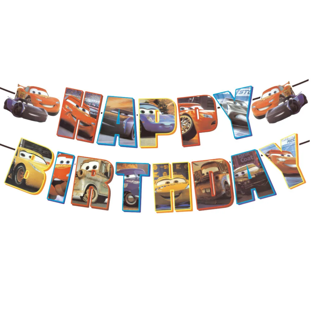 thumbnail image 2 of Lightning McQueen Race Car Party Supplies - 20 Plates, 20 Napkins, 1 Tablecloth For Cars Theme Birthday 2 of 14